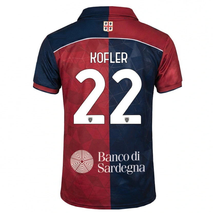 Danxen Børn Raphael Kofler #22 Bordeaux Kongelig Blå Hjemmebane Spillertrøjer 2026/27 Trøje T-Shirt