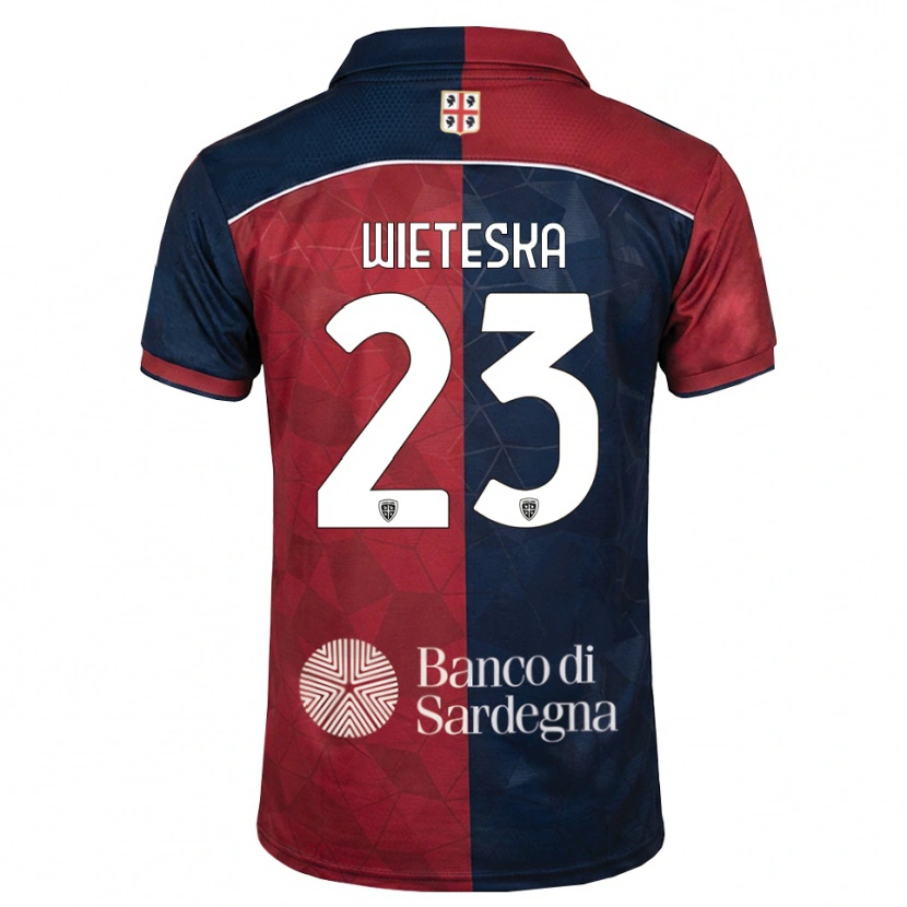 Danxen Børn Mateusz Wieteska #23 Bordeaux Kongelig Blå Hjemmebane Spillertrøjer 2026/27 Trøje T-Shirt