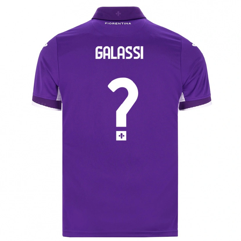 Danxen Børn Andrea Galassi #0 Lilla Hvid Pink Hjemmebane Spillertrøjer 2026/27 Trøje T-Shirt
