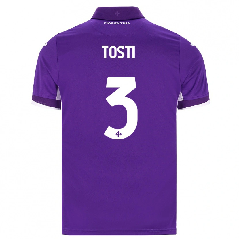 Danxen Børn Tommaso Tosti #3 Lilla Hvid Pink Hjemmebane Spillertrøjer 2026/27 Trøje T-Shirt