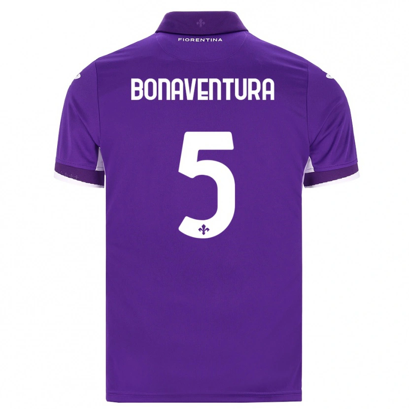 Danxen Børn Giacomo Bonaventura #5 Lilla Hvid Pink Hjemmebane Spillertrøjer 2026/27 Trøje T-Shirt