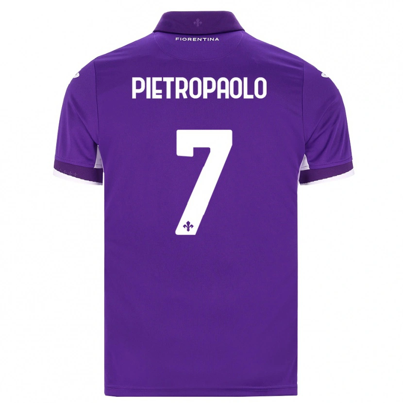 Danxen Børn Mario Pietropaolo #7 Lilla Hvid Pink Hjemmebane Spillertrøjer 2026/27 Trøje T-Shirt