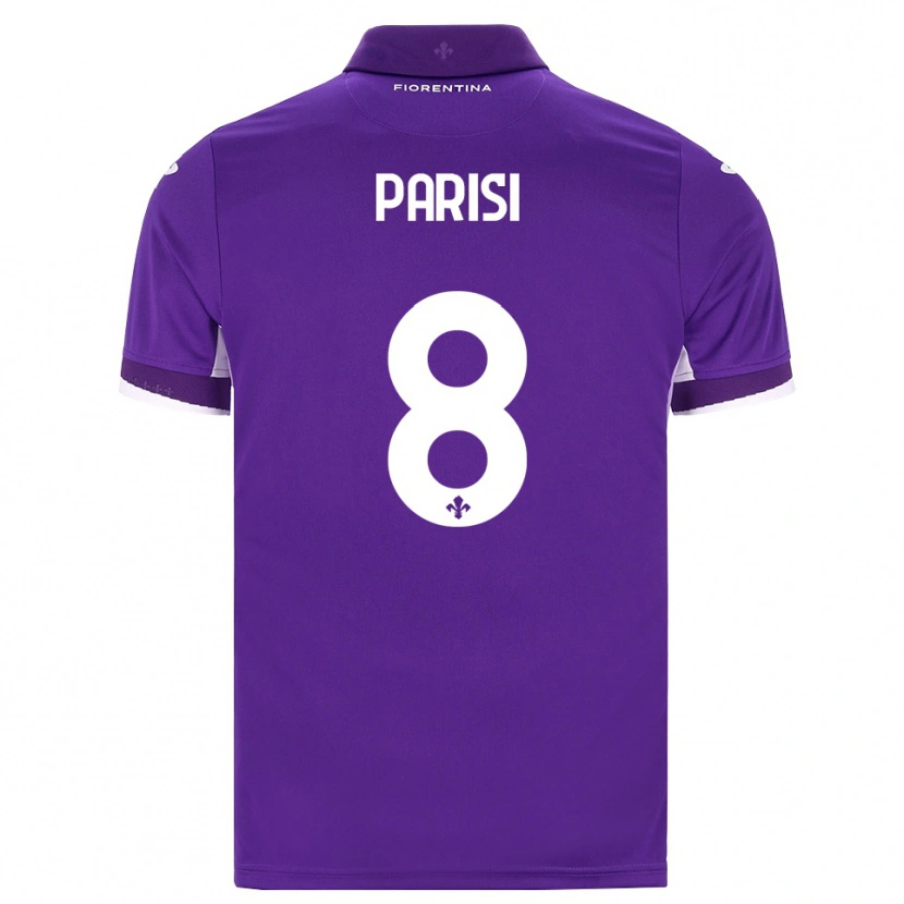 Danxen Børn Alice Parisi #8 Lilla Hvid Pink Hjemmebane Spillertrøjer 2026/27 Trøje T-Shirt
