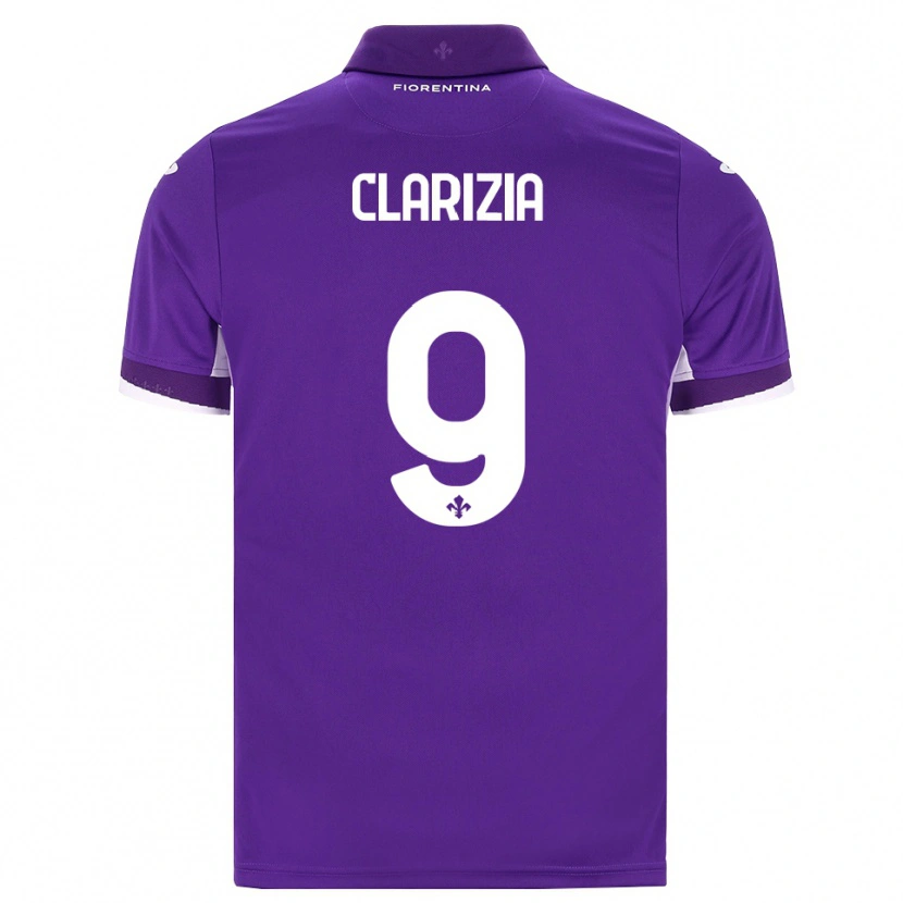 Danxen Børn Leonardo Clarizia #9 Lilla Hvid Pink Hjemmebane Spillertrøjer 2026/27 Trøje T-Shirt