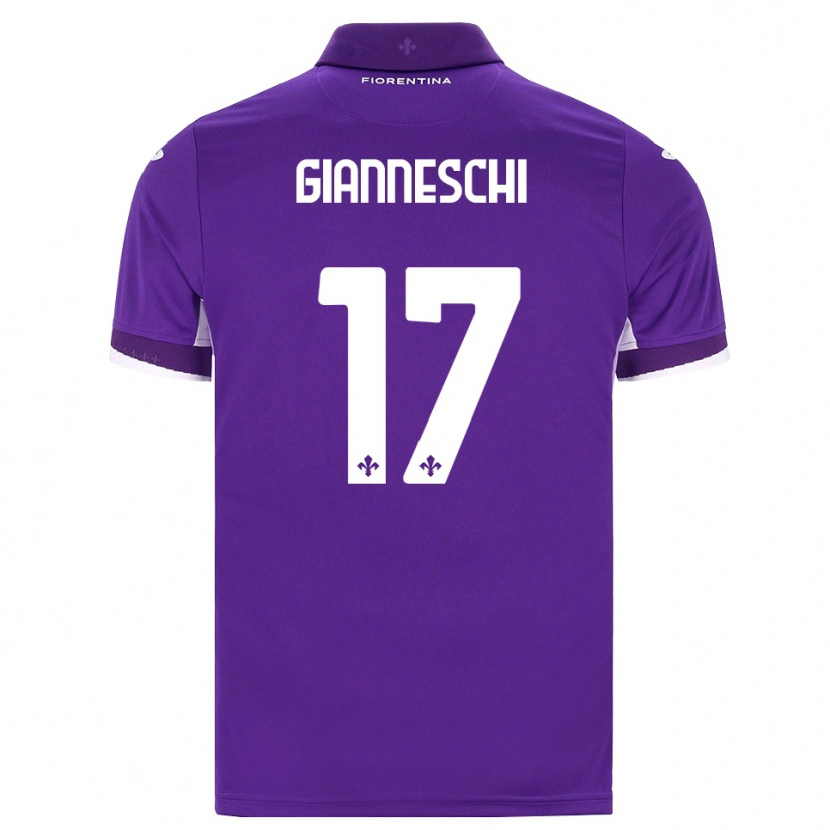 Danxen Børn Noah Gianneschi #17 Lilla Hvid Pink Hjemmebane Spillertrøjer 2026/27 Trøje T-Shirt