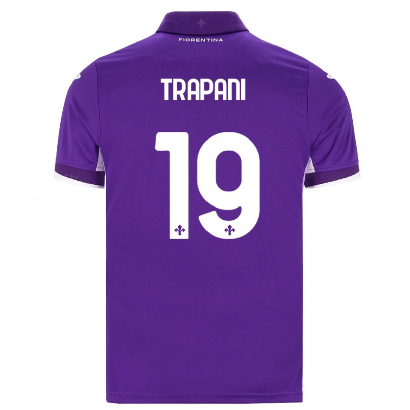 Danxen Børn Niccolò Trapani #19 Lilla Hvid Pink Hjemmebane Spillertrøjer 2026/27 Trøje T-Shirt