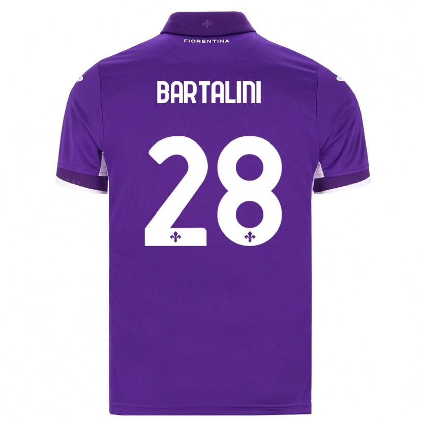 Danxen Børn Viola Bartalini #28 Lilla Hvid Pink Hjemmebane Spillertrøjer 2026/27 Trøje T-Shirt