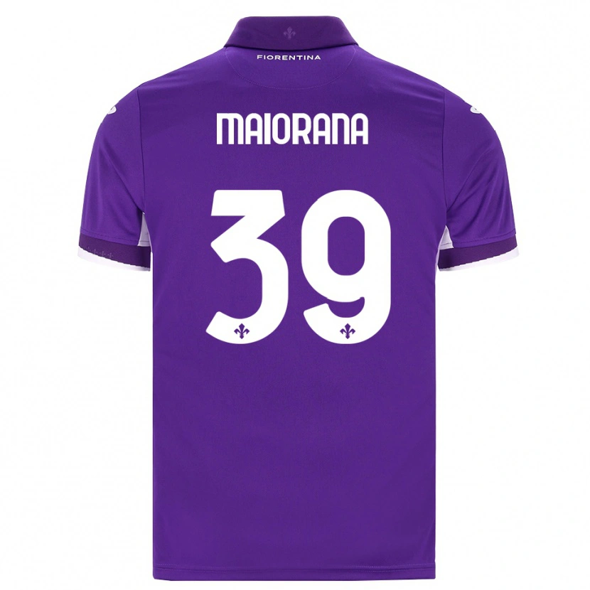 Danxen Børn Stefano Maiorana #39 Lilla Hvid Pink Hjemmebane Spillertrøjer 2026/27 Trøje T-Shirt