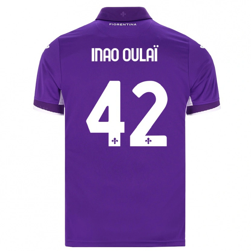 Danxen Børn Christ Inao Oulaï #42 Lilla Hvid Pink Hjemmebane Spillertrøjer 2026/27 Trøje T-Shirt