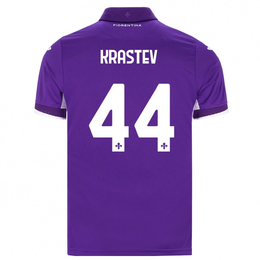 Danxen Børn Dimo Krastev #44 Lilla Hvid Pink Hjemmebane Spillertrøjer 2026/27 Trøje T-Shirt