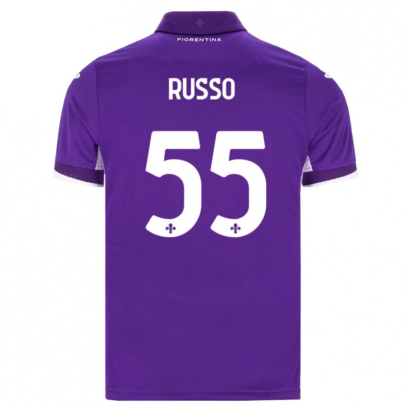 Danxen Børn Federica Russo #55 Lilla Hvid Pink Hjemmebane Spillertrøjer 2026/27 Trøje T-Shirt