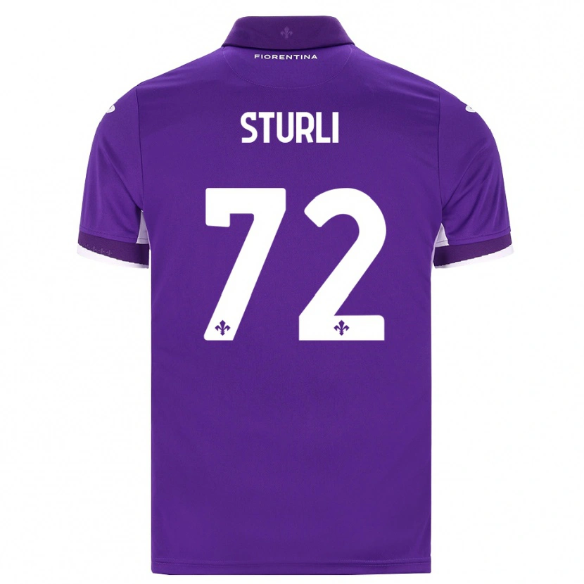 Danxen Børn Edoardo Sturli #72 Lilla Hvid Pink Hjemmebane Spillertrøjer 2026/27 Trøje T-Shirt