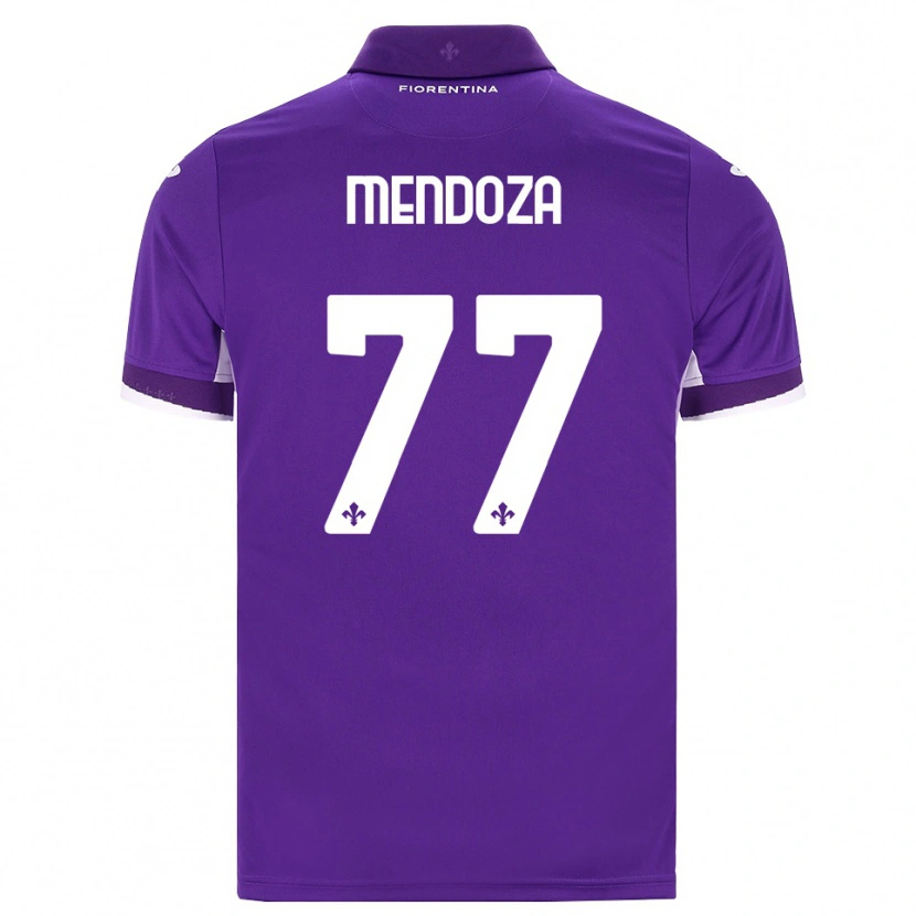 Danxen Børn William Mendoza #77 Lilla Hvid Pink Hjemmebane Spillertrøjer 2026/27 Trøje T-Shirt