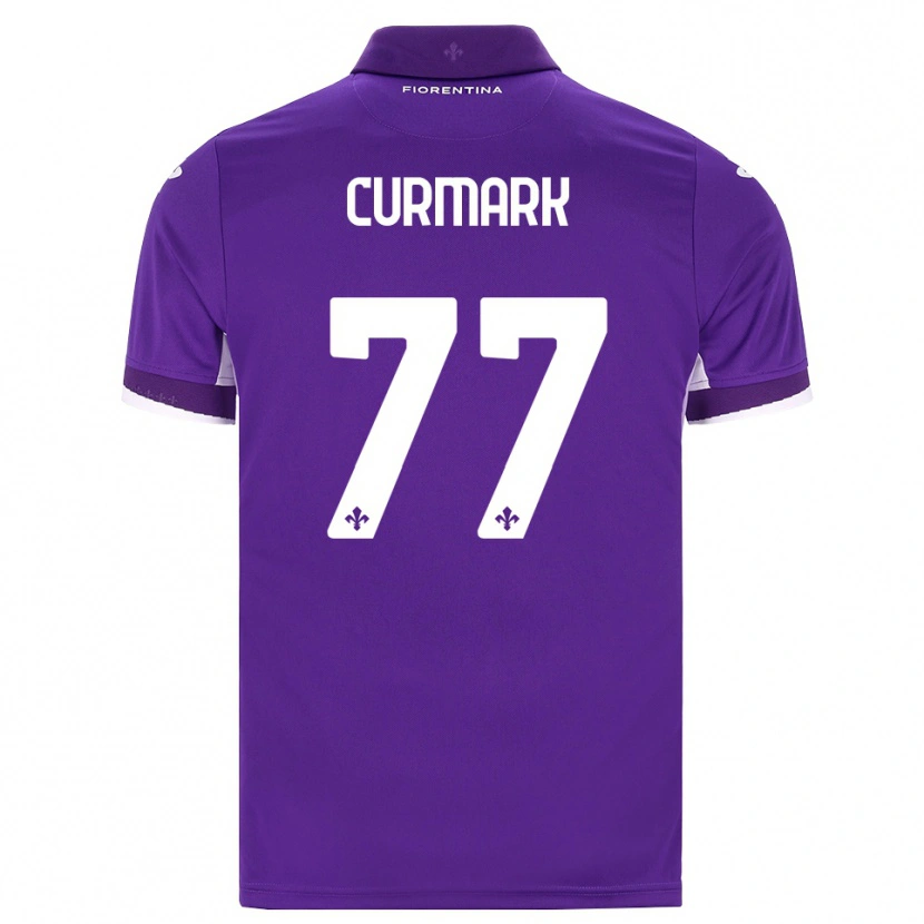 Danxen Børn Filippa Curmark #77 Lilla Hvid Pink Hjemmebane Spillertrøjer 2026/27 Trøje T-Shirt