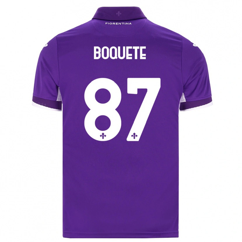 Danxen Børn Veronica Boquete #87 Lilla Hvid Pink Hjemmebane Spillertrøjer 2026/27 Trøje T-Shirt
