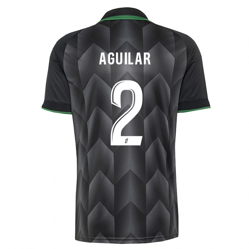 Danxen Børn Ruben Aguilar #2 Hvid Sort Grøn Udebane Spillertrøjer 2026/27 Trøje T-Shirt