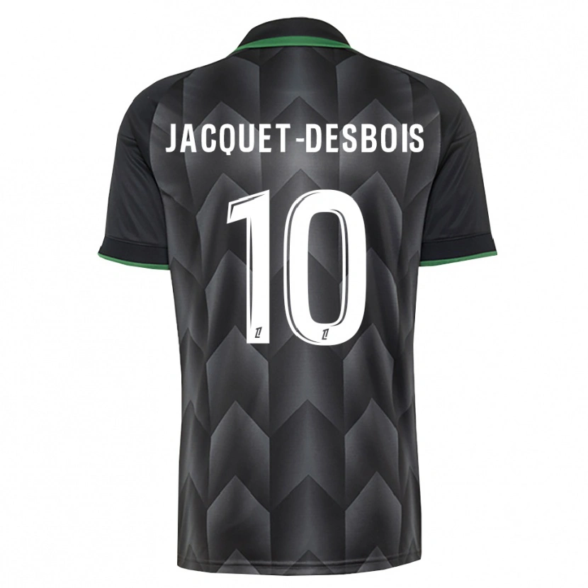 Danxen Børn Tairik Jacquet-Desbois #10 Hvid Sort Grøn Udebane Spillertrøjer 2026/27 Trøje T-Shirt
