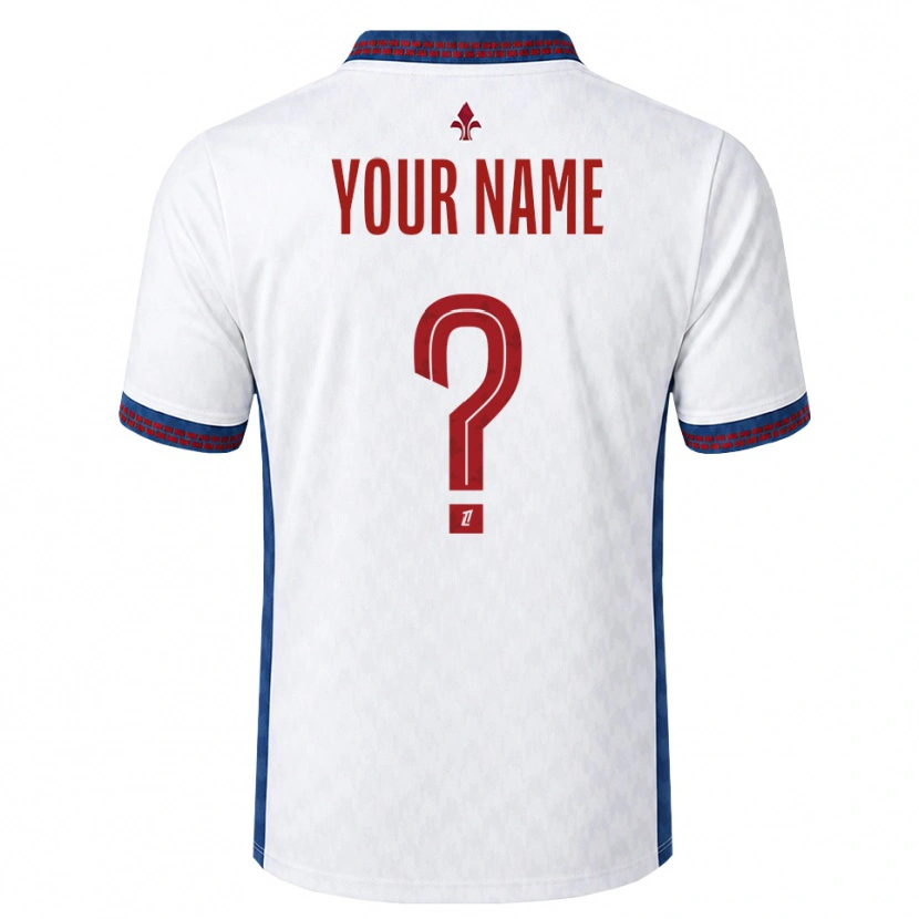 Danxen Børn Dit Navn #0 Rød Hvid Blå Udebane Spillertrøjer 2026/27 Trøje T-Shirt