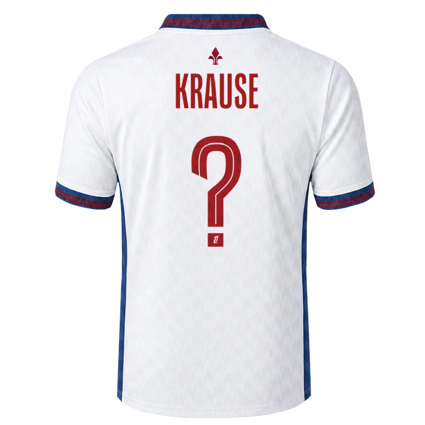 Danxen Børn Evhan Krause #0 Rød Hvid Blå Udebane Spillertrøjer 2026/27 Trøje T-Shirt