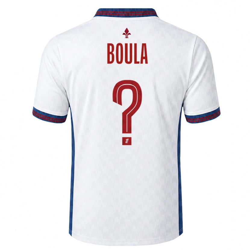 Danxen Børn Exauce Mpembele Boula #0 Rød Hvid Blå Udebane Spillertrøjer 2026/27 Trøje T-Shirt