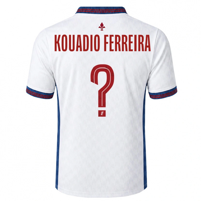 Danxen Børn Wilfrid Kouadio Ferreira #0 Rød Hvid Blå Udebane Spillertrøjer 2026/27 Trøje T-Shirt