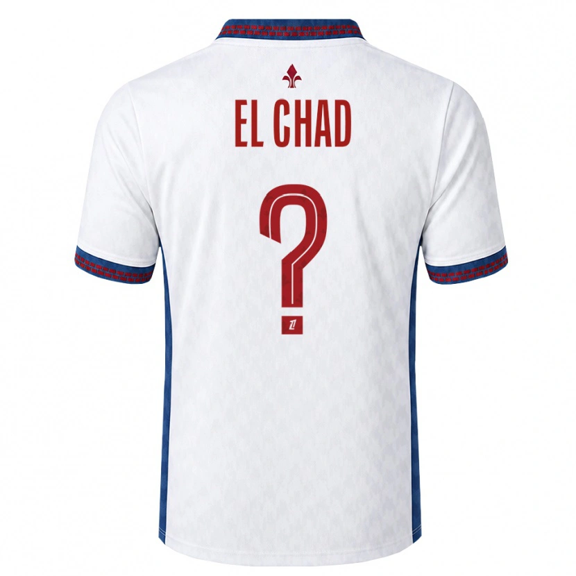 Danxen Børn Nesryne El Chad #0 Rød Hvid Blå Udebane Spillertrøjer 2026/27 Trøje T-Shirt