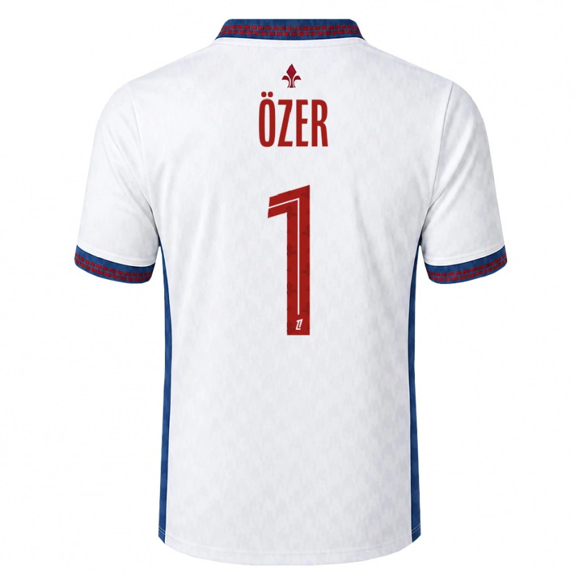 Danxen Børn Berke Özer #1 Rød Hvid Blå Udebane Spillertrøjer 2026/27 Trøje T-Shirt