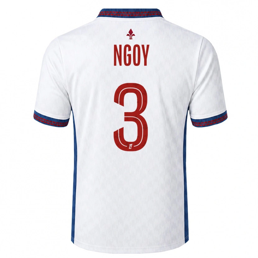 Danxen Børn Nathan Ngoy #3 Rød Hvid Blå Udebane Spillertrøjer 2026/27 Trøje T-Shirt