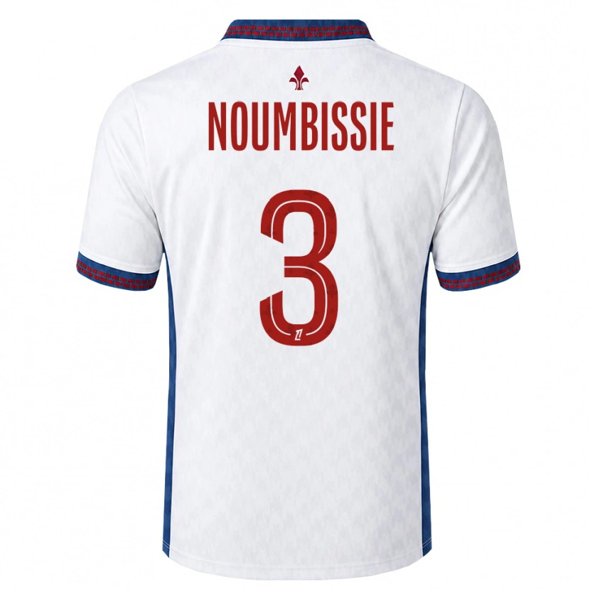 Danxen Børn Stéphane Noumbissie #3 Rød Hvid Blå Udebane Spillertrøjer 2026/27 Trøje T-Shirt