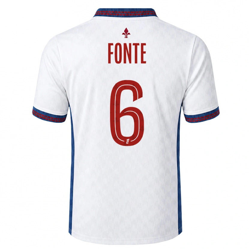 Danxen Børn Jose Fonte #6 Rød Hvid Blå Udebane Spillertrøjer 2026/27 Trøje T-Shirt