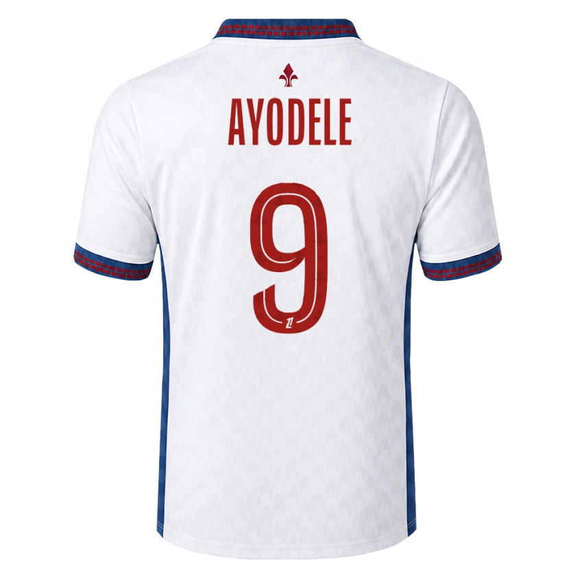 Danxen Børn Adeshina Ayodele #9 Rød Hvid Blå Udebane Spillertrøjer 2026/27 Trøje T-Shirt