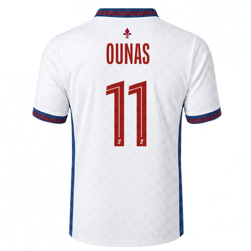Danxen Børn Adam Ounas #11 Rød Hvid Blå Udebane Spillertrøjer 2026/27 Trøje T-Shirt