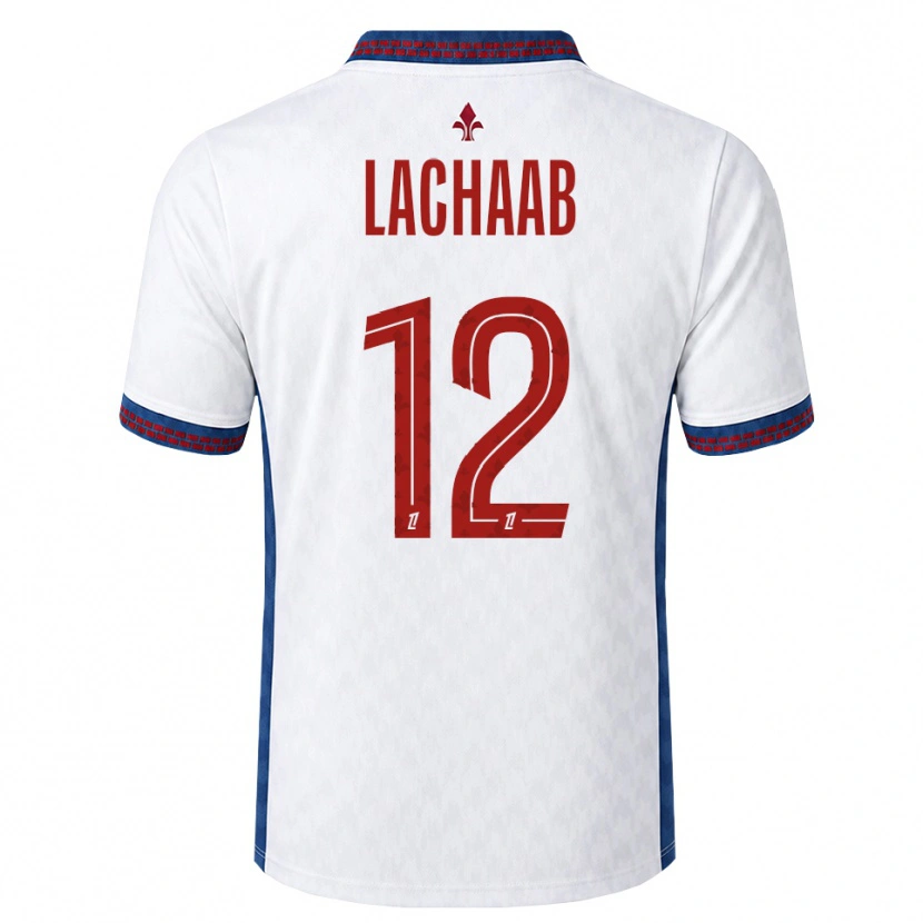 Danxen Børn Younes Lachaab #12 Rød Hvid Blå Udebane Spillertrøjer 2026/27 Trøje T-Shirt