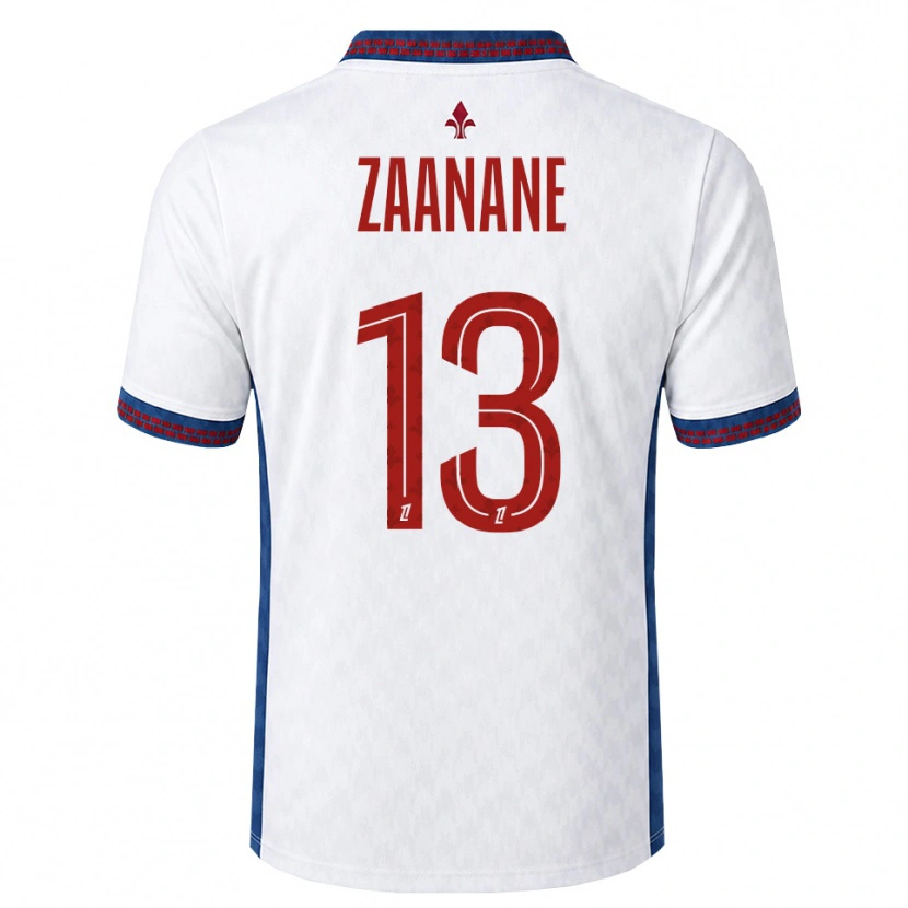Danxen Børn Hacène Zaanane #13 Rød Hvid Blå Udebane Spillertrøjer 2026/27 Trøje T-Shirt