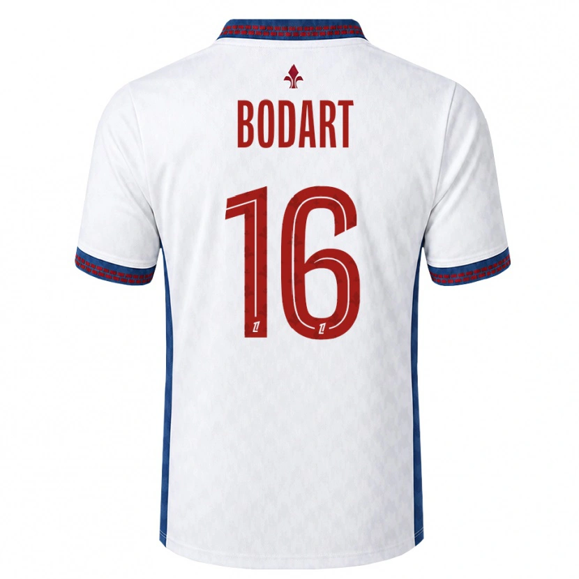 Danxen Børn Arnaud Bodart #16 Rød Hvid Blå Udebane Spillertrøjer 2026/27 Trøje T-Shirt