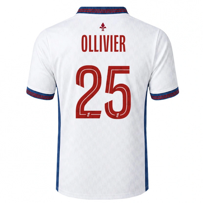 Danxen Børn Agathe Ollivier #25 Rød Hvid Blå Udebane Spillertrøjer 2026/27 Trøje T-Shirt
