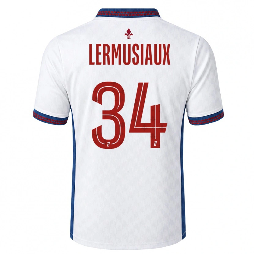 Danxen Børn Chrystal Lermusiaux #34 Rød Hvid Blå Udebane Spillertrøjer 2026/27 Trøje T-Shirt