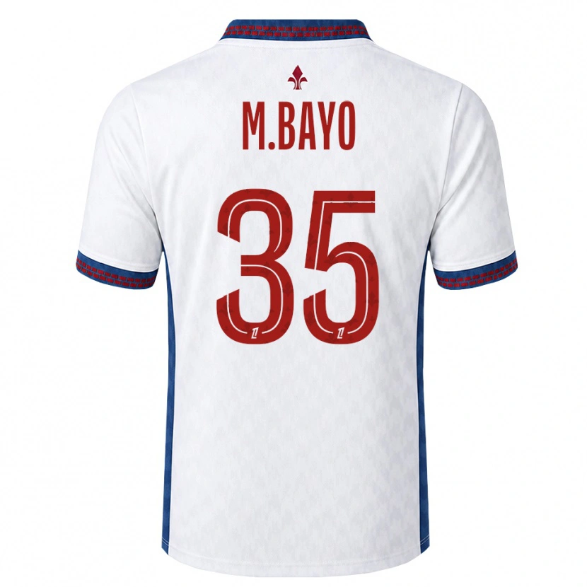 Danxen Børn Mohamed Bayo #35 Rød Hvid Blå Udebane Spillertrøjer 2026/27 Trøje T-Shirt