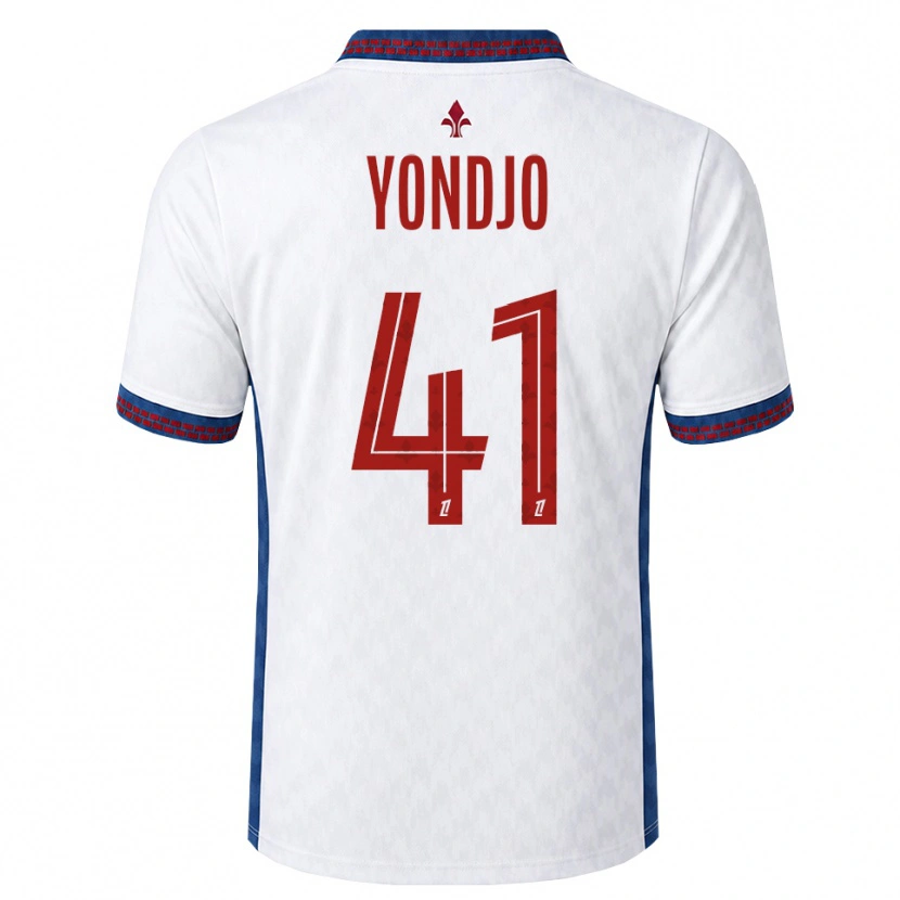 Danxen Børn Angel Yondjo Matah #41 Rød Hvid Blå Udebane Spillertrøjer 2026/27 Trøje T-Shirt