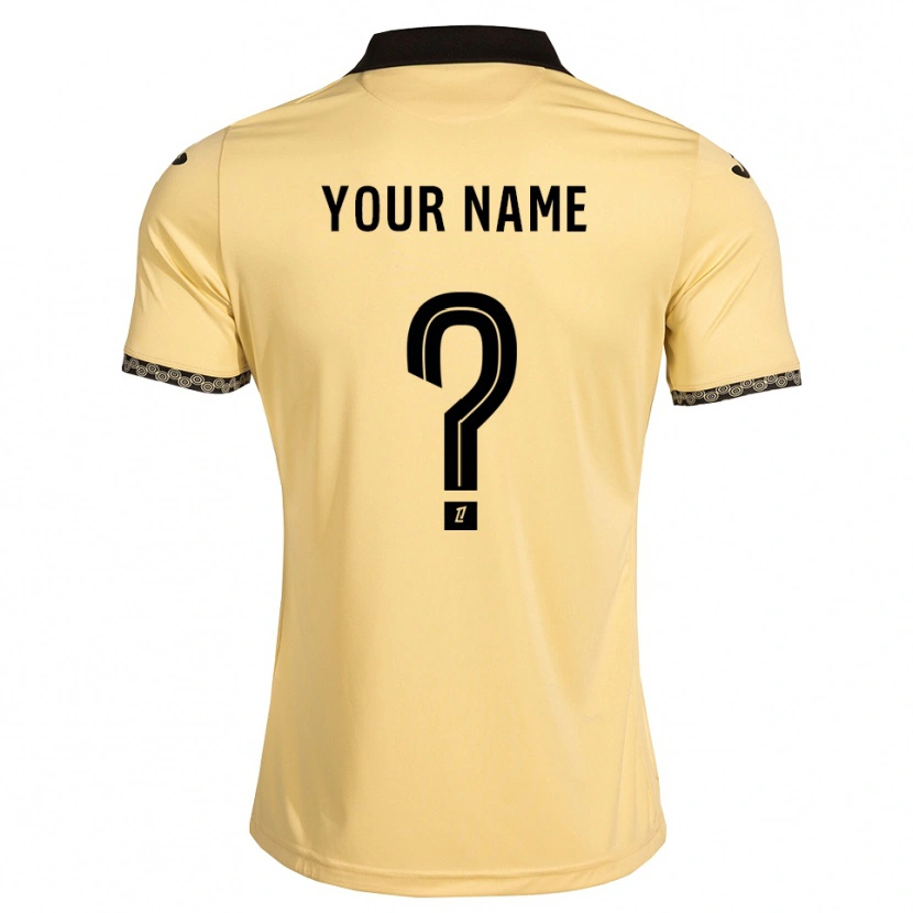 Danxen Børn Dit Navn #0 Navajohvid Sort Udebane Spillertrøjer 2026/27 Trøje T-Shirt