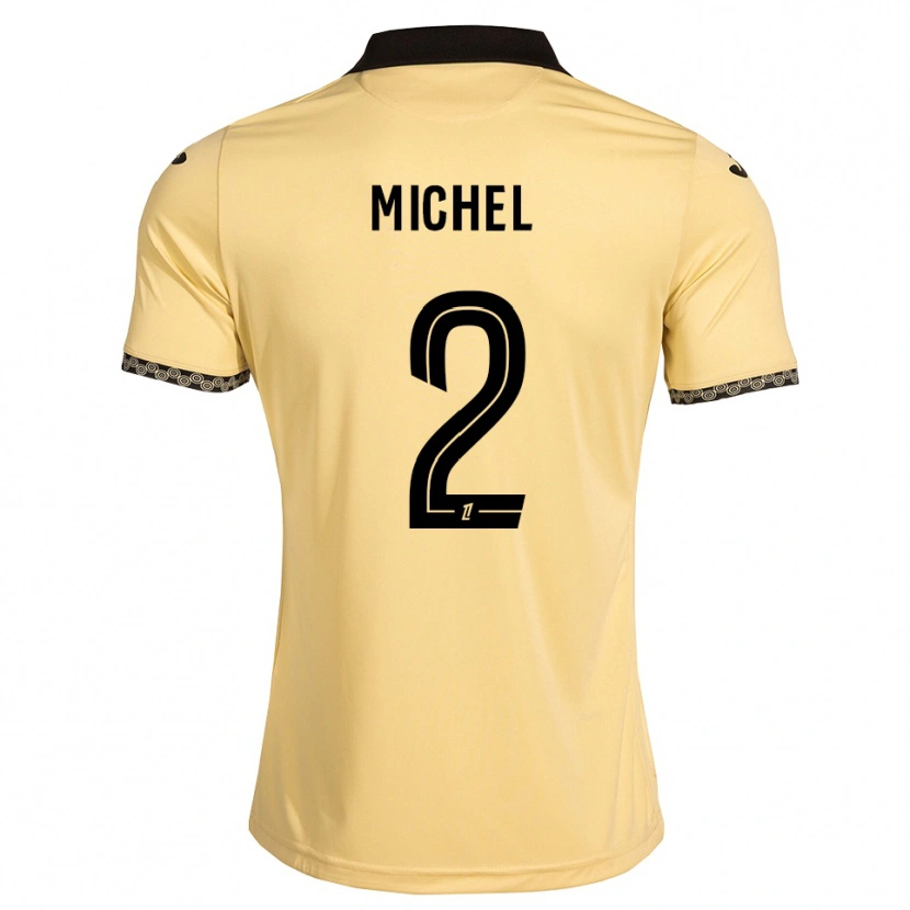 Danxen Børn Raphaël Michel #2 Navajohvid Sort Udebane Spillertrøjer 2026/27 Trøje T-Shirt