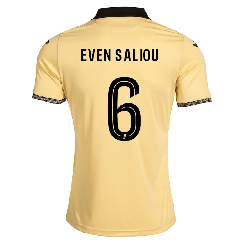 Danxen Børn Emy Even Saliou #6 Navajohvid Sort Udebane Spillertrøjer 2026/27 Trøje T-Shirt