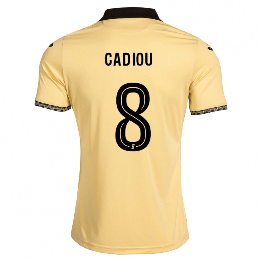 Danxen Børn Noah Cadiou #8 Navajohvid Sort Udebane Spillertrøjer 2026/27 Trøje T-Shirt