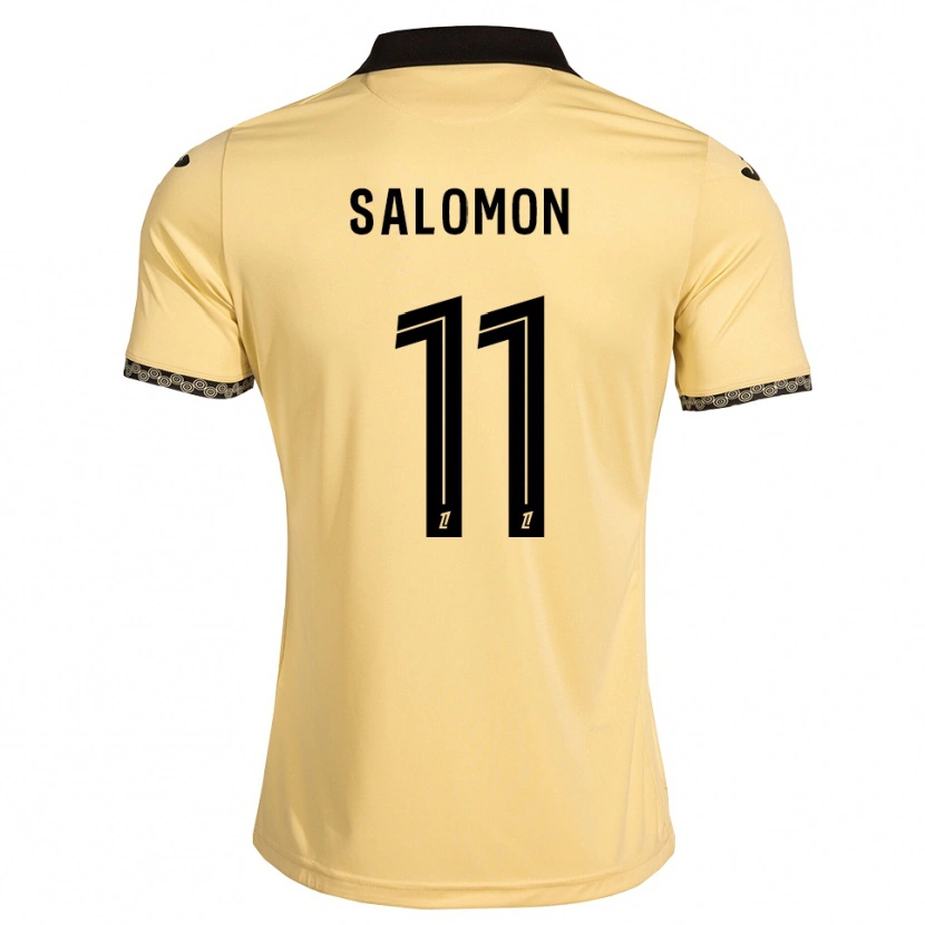 Danxen Børn Enzo Salomon #11 Navajohvid Sort Udebane Spillertrøjer 2026/27 Trøje T-Shirt