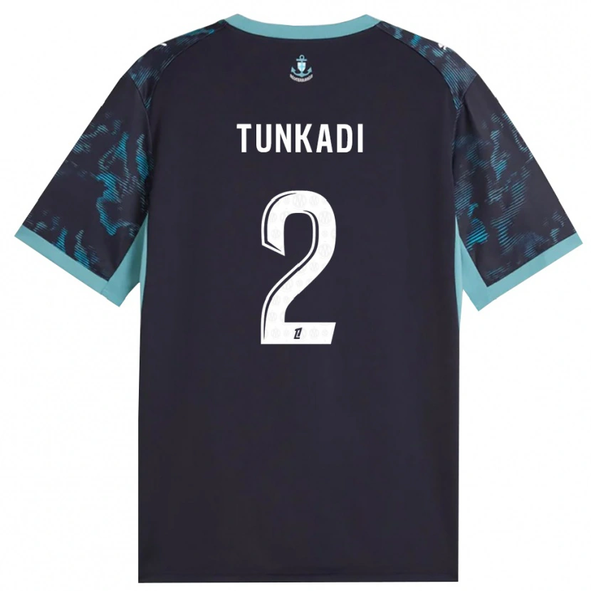Danxen Børn Alexandre Tunkadi #2 Bleg Turkis Hvid Sort Udebane Spillertrøjer 2026/27 Trøje T-Shirt