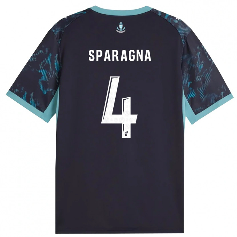 Danxen Børn Stéphane Sparagna #4 Bleg Turkis Hvid Sort Udebane Spillertrøjer 2026/27 Trøje T-Shirt