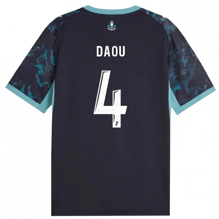 Danxen Børn Raimane Daou #4 Bleg Turkis Hvid Sort Udebane Spillertrøjer 2026/27 Trøje T-Shirt