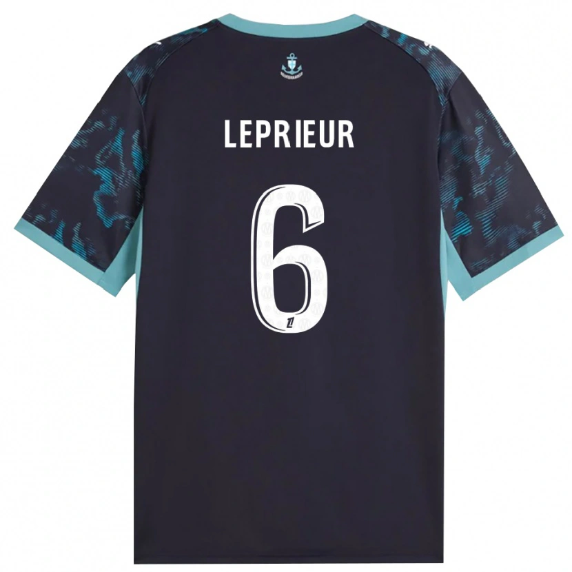 Danxen Børn Eliott Leprieur #6 Bleg Turkis Hvid Sort Udebane Spillertrøjer 2026/27 Trøje T-Shirt