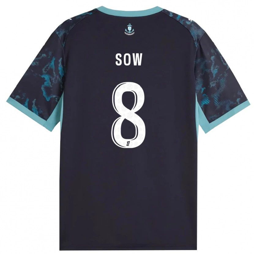 Danxen Børn Mbayang Sow #8 Bleg Turkis Hvid Sort Udebane Spillertrøjer 2026/27 Trøje T-Shirt