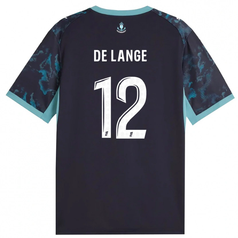 Danxen Børn Jeffrey De Lange #12 Bleg Turkis Hvid Sort Udebane Spillertrøjer 2026/27 Trøje T-Shirt